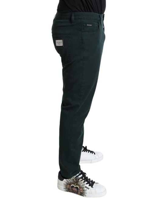 Dolce & Gabbana Black Cotton Stretch Skinny Denim Jeans for men