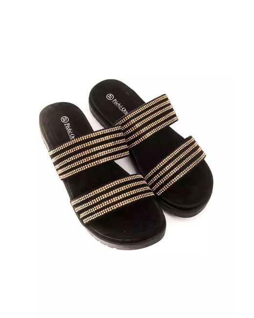 Péché Originel Black Gold Textile Sandal