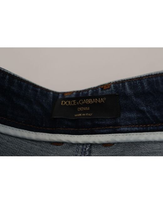 Dolce & Gabbana Blue High Waist Skinny Designer Jeans