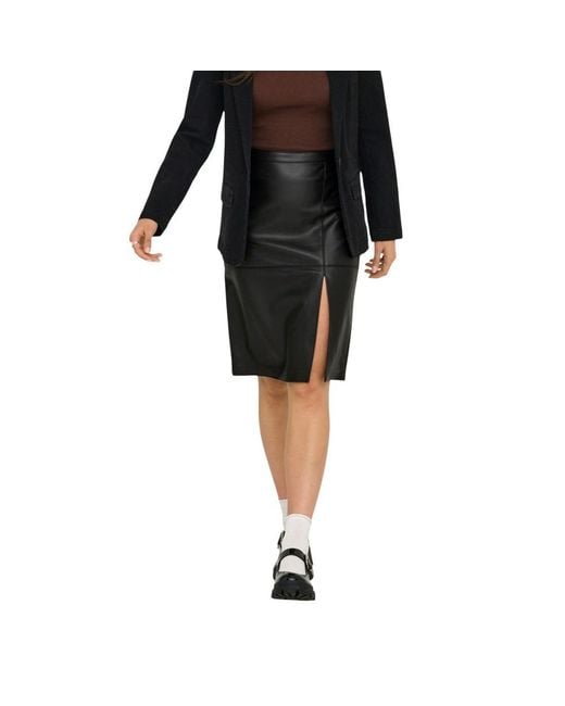 ONLY Black Polyester Long Skirt