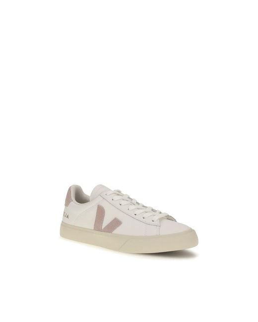 Veja White Calf Leather Bos Taurus Low Top Sneakers
