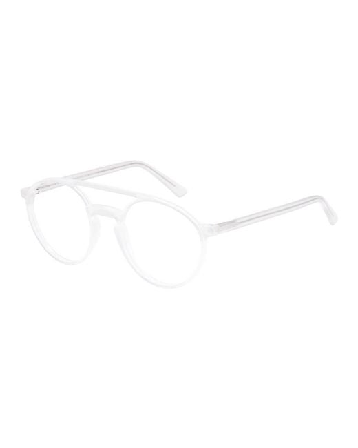Andy Wolf White Transparent Acetate Glasses (frames)