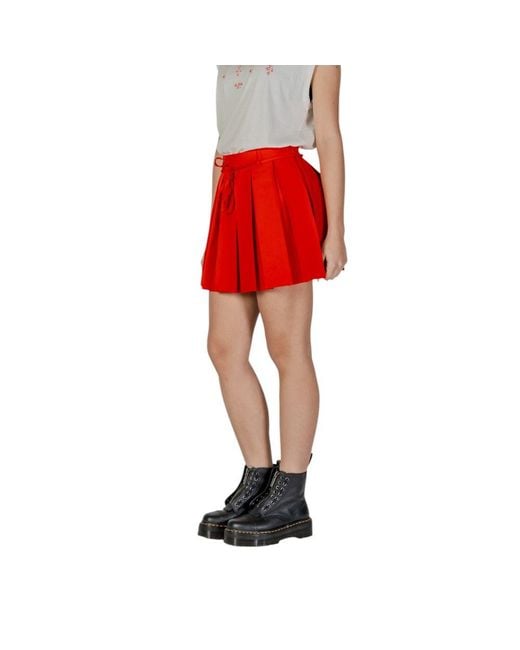 ONLY Red Recycled Polyester Skirt