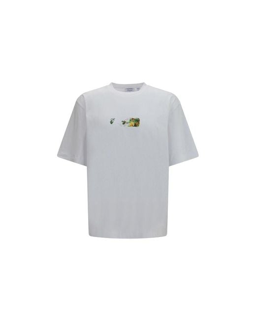 Off-White c/o Virgil Abloh Gray White Cotton T-shirt - L for men