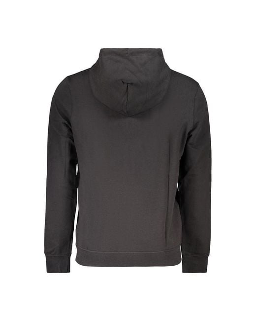Calvin Klein Gray Black Cotton Men Hoodie for men