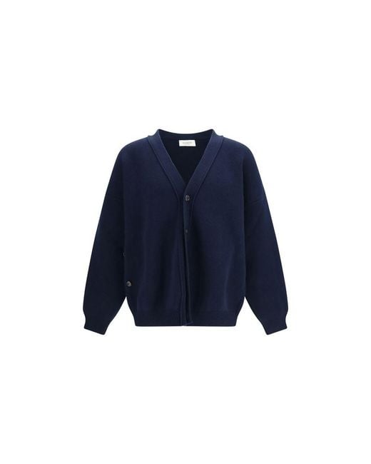 Laneus Blue Wool Oves Aries Cardigan for men