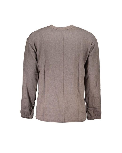 Calvin Klein Brown Chic Brushed Logo Sweatshirt for men