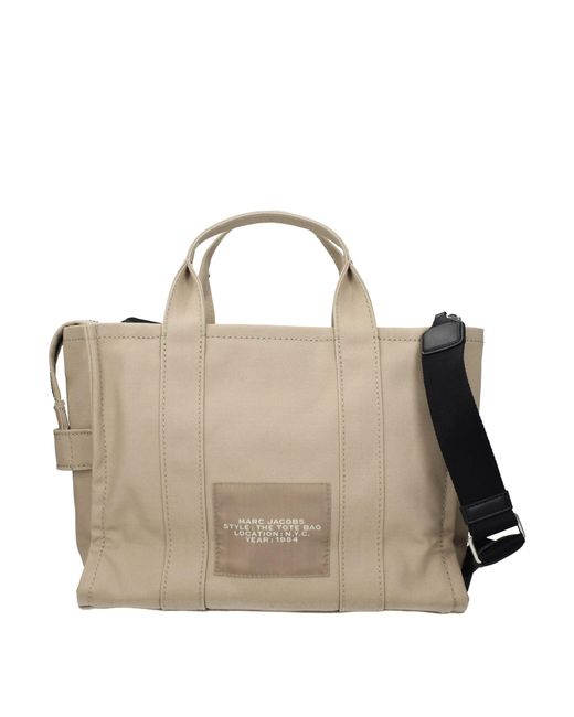Marc Jacobs Metallic Beige Fabric Handbag