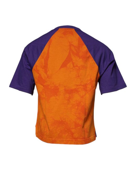Dolce & Gabbana Orange Hate Less Love More Tiedye Tee for men