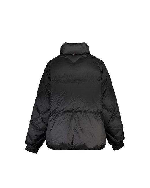 Tommy Hilfiger Black Chic Satin Water-Repellent Goose Down Jacket