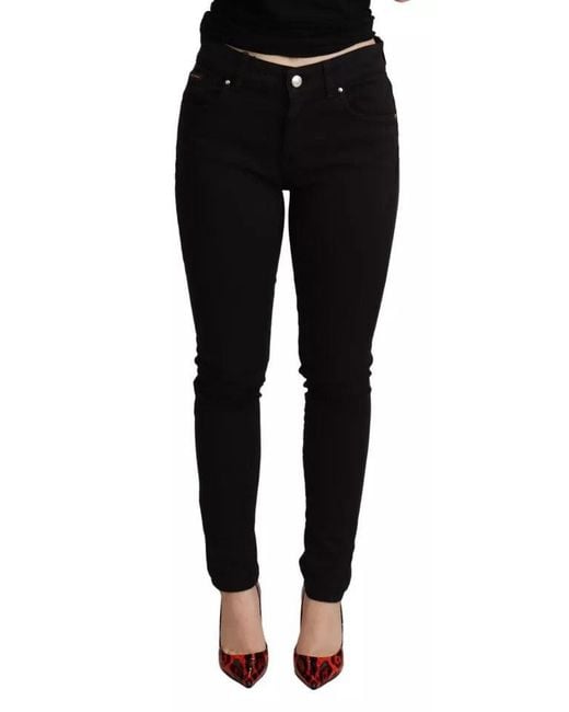 Dolce & Gabbana Black Cotton Stretch Skinny Denim Jeans