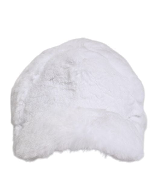 Dolce & Gabbana Gray White Modacrylic Rapper Men Baseball Capello Hat for men