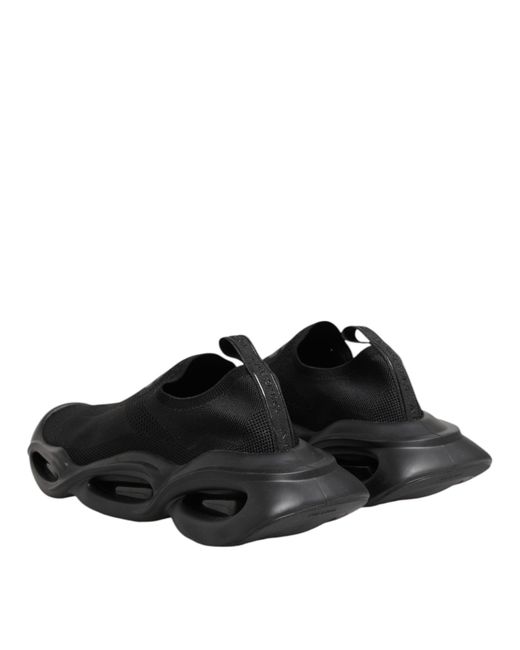 Dolce & Gabbana Black Slip On Wave Low Top Men Sneaker Shoes for men