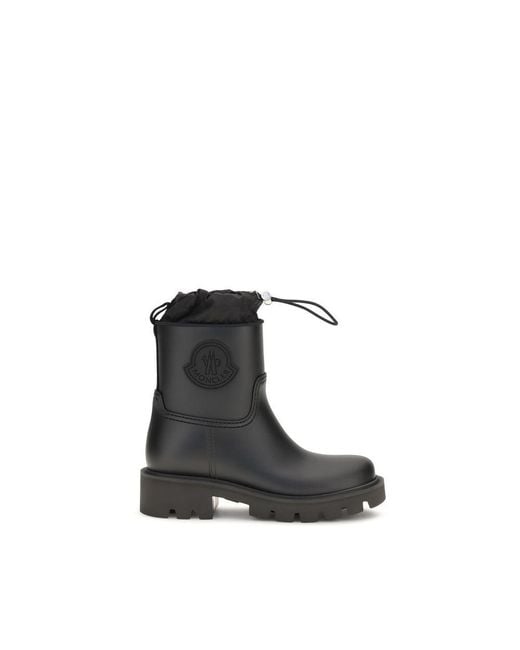 Moncler Black Pvc Rain Boots