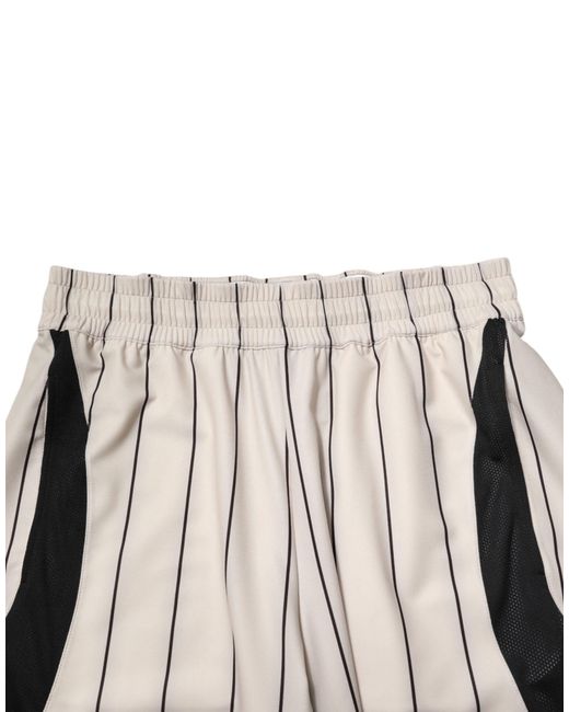 Dolce & Gabbana Natural Striped Numbered Shorts for men