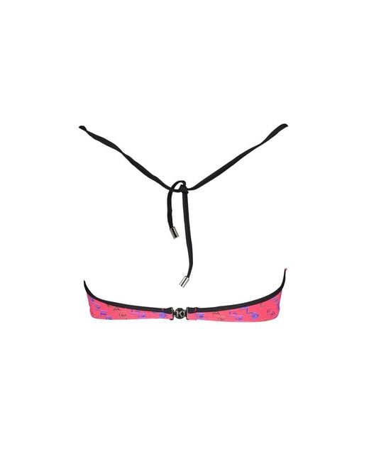 Karl Lagerfeld Pink Rosso Poliammide Swimsuit