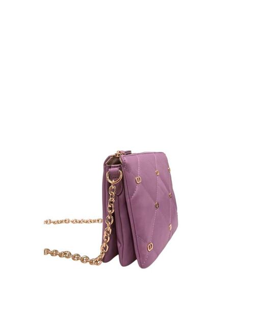Twinset Purple Faux Leather Crossbody Bag