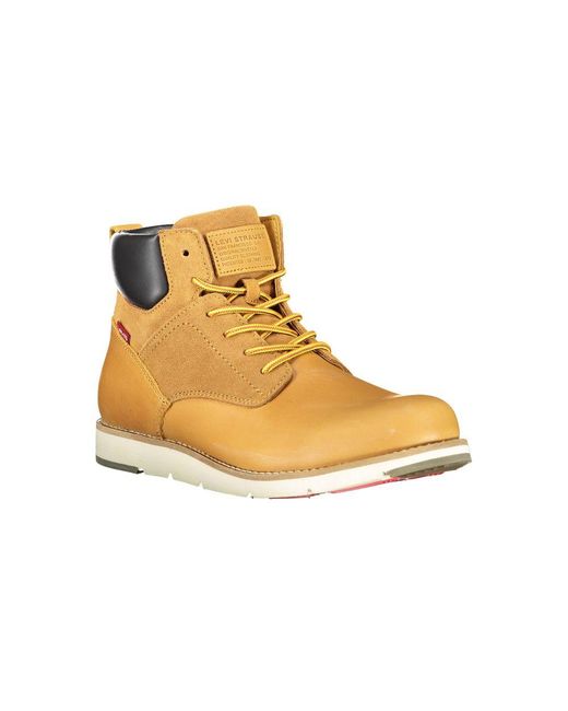 Levi's Yellow Lace-Up Boots for men