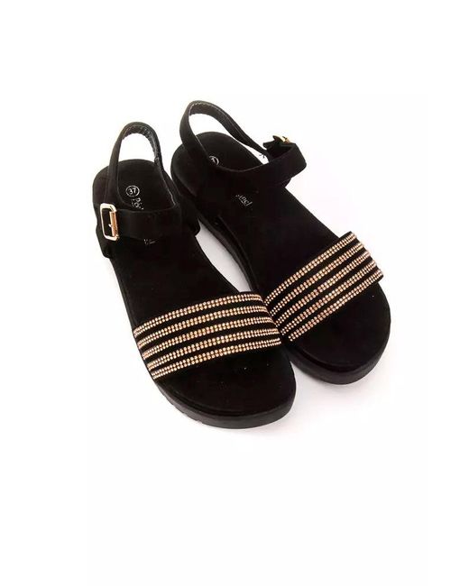 Péché Originel Black Gold Textile Sandal