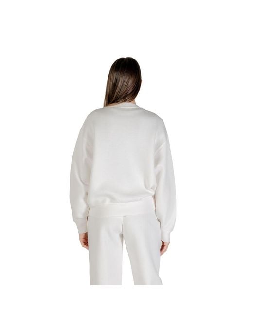 Guess White Viscose Sweatshirt
