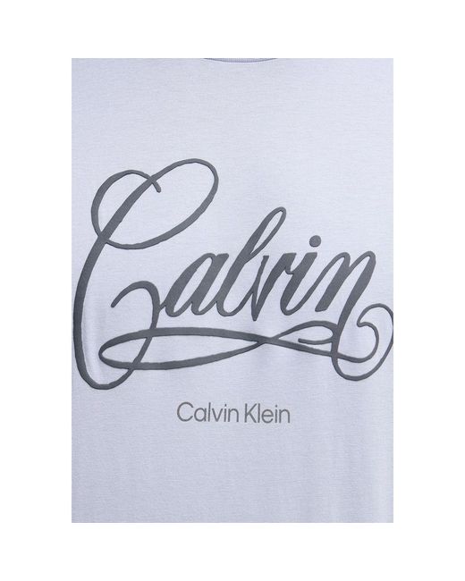 Calvin Klein Blue Cotton T for men
