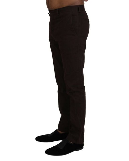 Bencivenga Black Elegant Cotton Blend Trousers for men