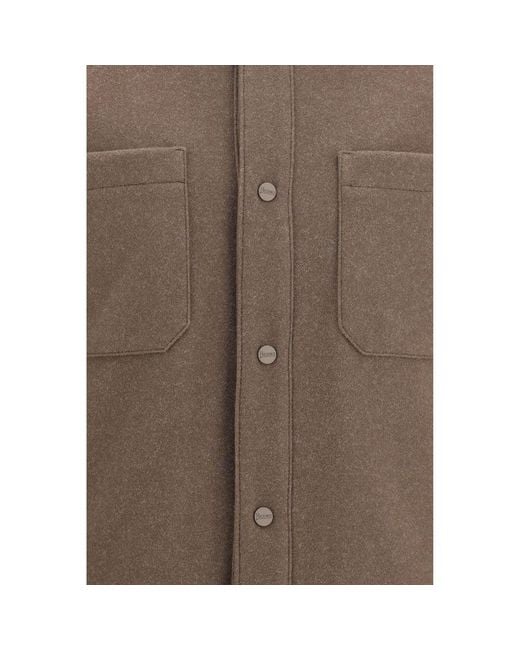 Herno Brown Polyester Jacket for men