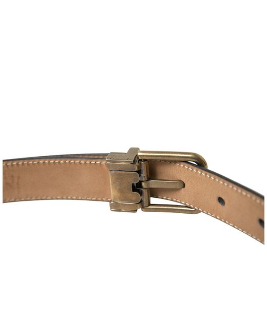 Dolce & Gabbana Brown Elegant Calf Leather Belt for men