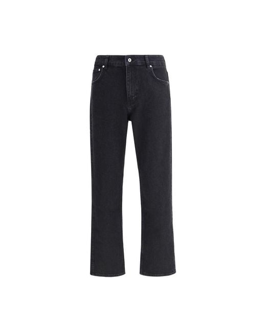 Represent Blue Cotton Straight-Leg Jeans for men