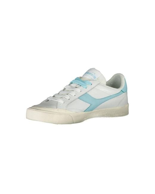 Diadora Blue White Leather Sneaker