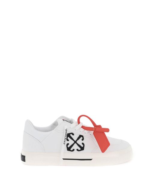 Off-White c/o Virgil Abloh White Off- Low Canvas Vulcanized Sneakers In