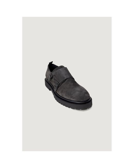Antony Morato Black Leather Flat Boots for men