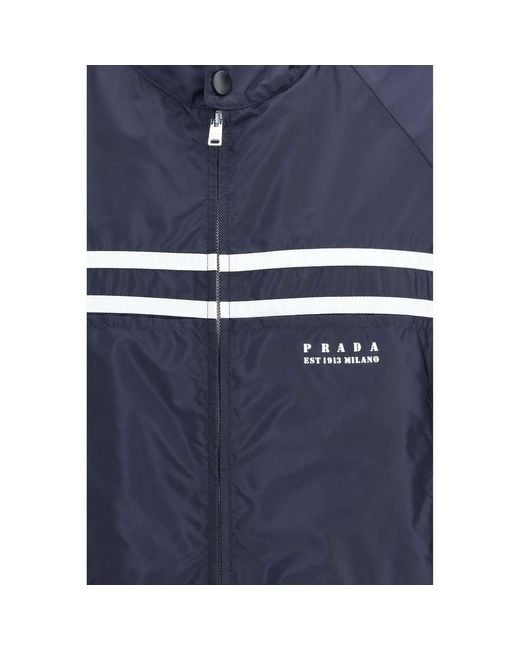 Prada Blue Nylon Shell Jacket for men