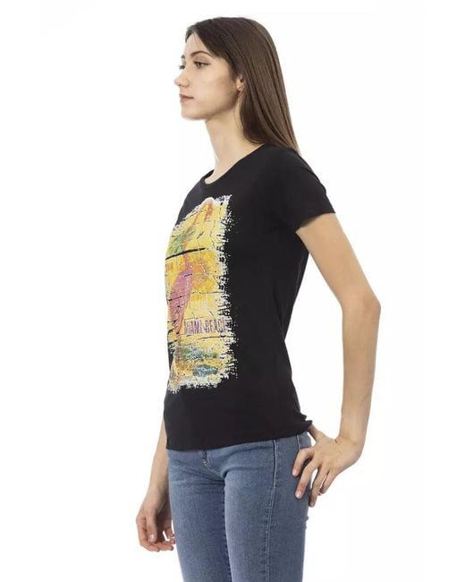 TRUSSARDI ACTION Black Cotton T
