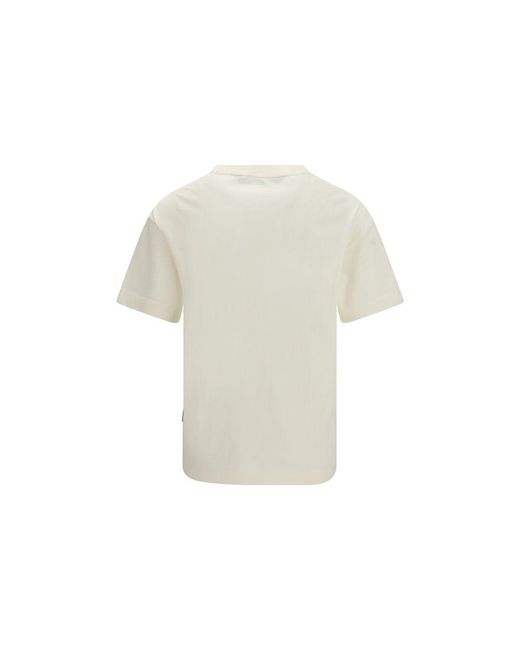 Palm Angels White Beige Cotton T for men