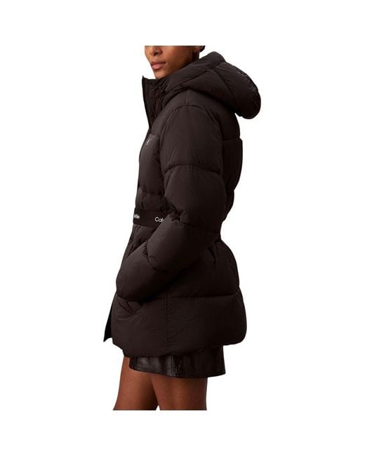 Calvin Klein Black Polyamide Coat