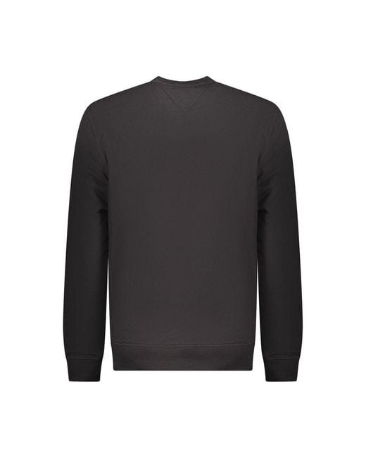 Tommy Hilfiger Gray Black Cotton Men Sweatshirt for men