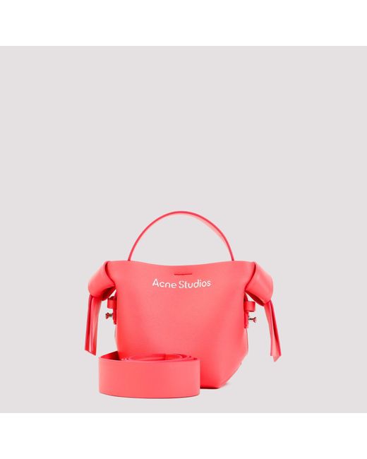 Acne Electric Pink Calf Leather Bag