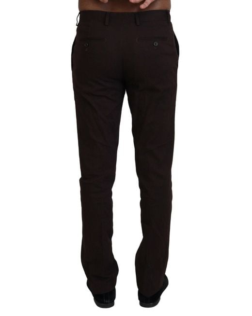 Bencivenga Black Elegant Cotton Blend Trousers for men