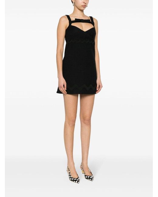 Patou Black Bow Mini Dress