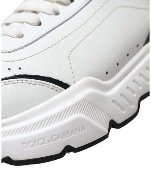 Dolce & Gabbana White Daymaster Leather Sneaker
