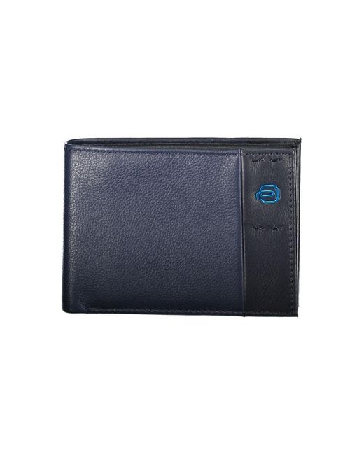 Piquadro Blue Leather Wallet for men