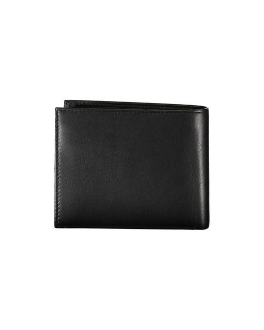 Guess Black Sleek Leather Bifold Wallet With Coin Purse for men