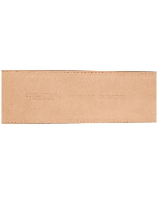 Dolce & Gabbana Brown Wide Leather Belt
