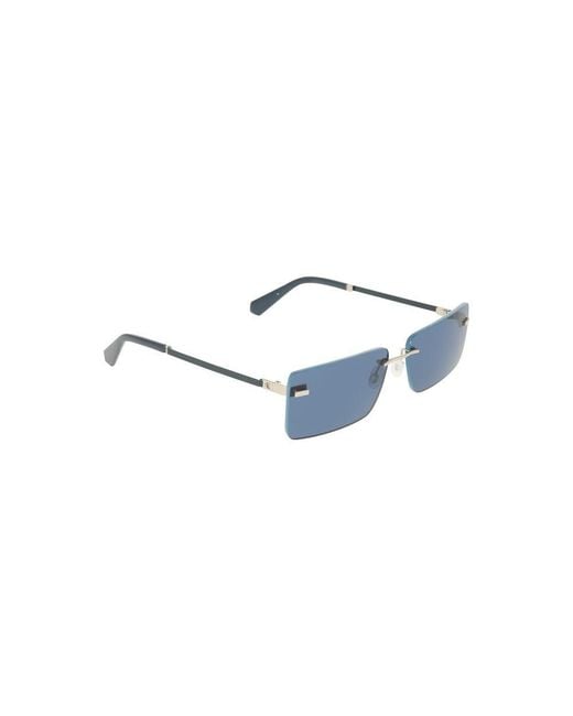 Calvin Klein Blue Azzurro Metal Sunglass