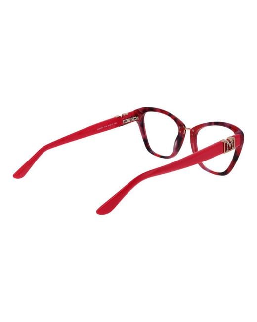 MARCIANO BY GUESS Red Cat Eye Full-Rim Acetate Optical Frames With Demo Lenses for men