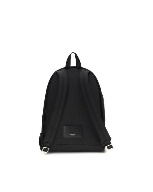 Saint Laurent Black Fabric Backpack for men