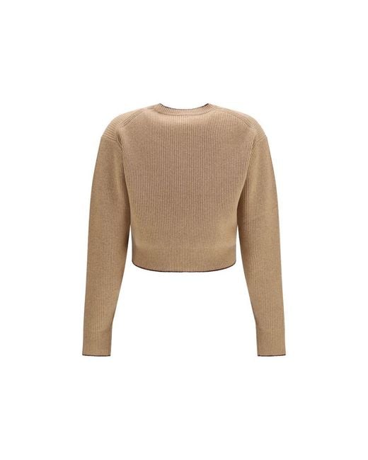 Chloé Natural Beige Wool Oves Aries Sweatshirt