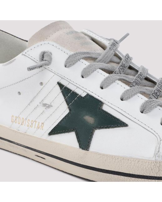 Golden Goose Deluxe Brand White Superstar Cow Leather Sneakers for men