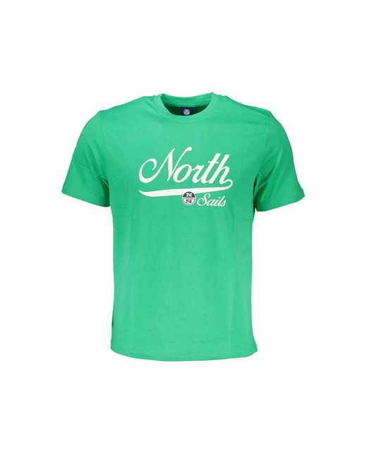 North Sails Green Cotton T-Shirt for men